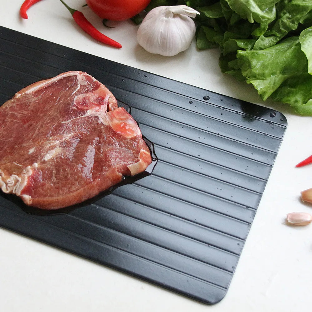 Creative Kitchen Supply Aluminum Quick Thawing Plate Defrosting Tray with Water tank