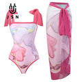 JSN 2025 Customize Trending Women Swimsuit Cover Ups Latest Fashion Bikini One Piece Bathing Suit pink Swimwear