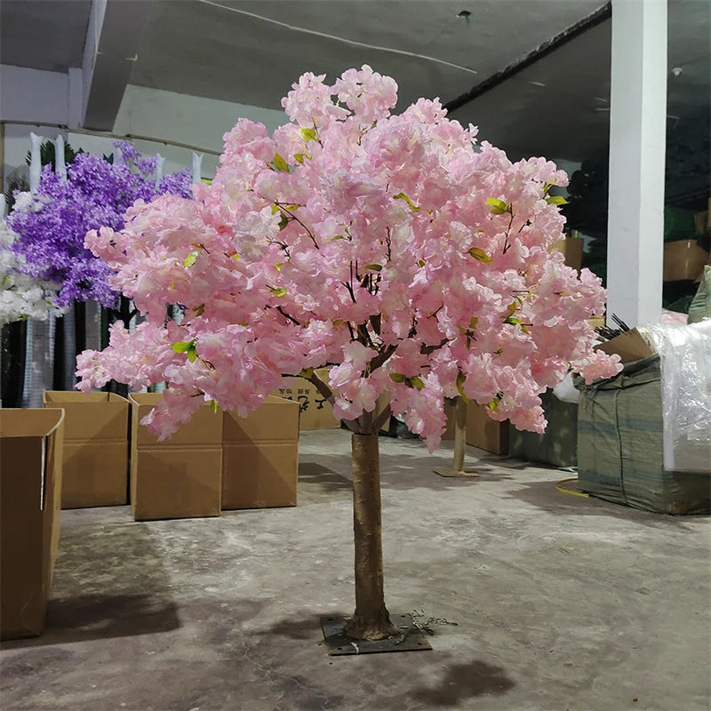 A-1542 Wedding Fake Silk 120 Cherry Blossom Tree Centerpiece pink Artificial Cherry Blossom Trees for Sale
