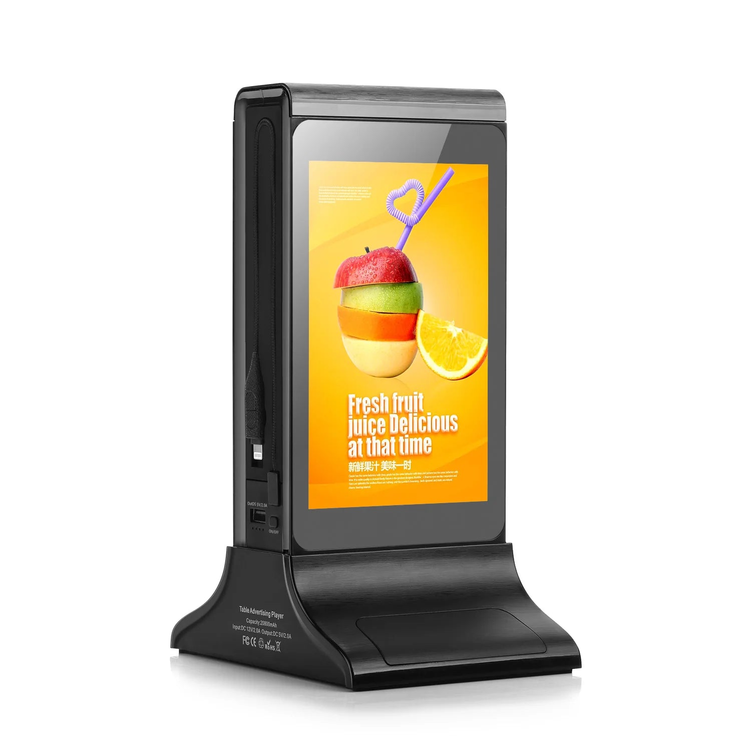 High Quality CMS Dual 7 Inch Lcd Touch Screen Android Restaurant Table Digital Menu Display for Advertising Digital Signage