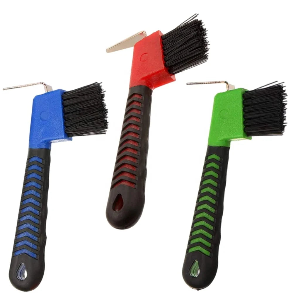 Horshi.High Quality Sturdy Horse Hoof Pick Brush with Handle Horses Hoof Cleaner for Horses Goat Tires and Hiking Boots
