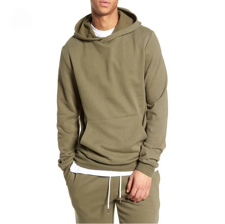 Street Wear Cotton Blank Men Slim Fitted Hoodie With Pocket Hoodie Terry Cotton 420gsm