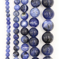 Wholesale Shiny Blue 10mm Sodalite Beads Genuine Precious Stone Gemstones Healing Beads for Jewelry Agate Quartz Jade Onyx Glass