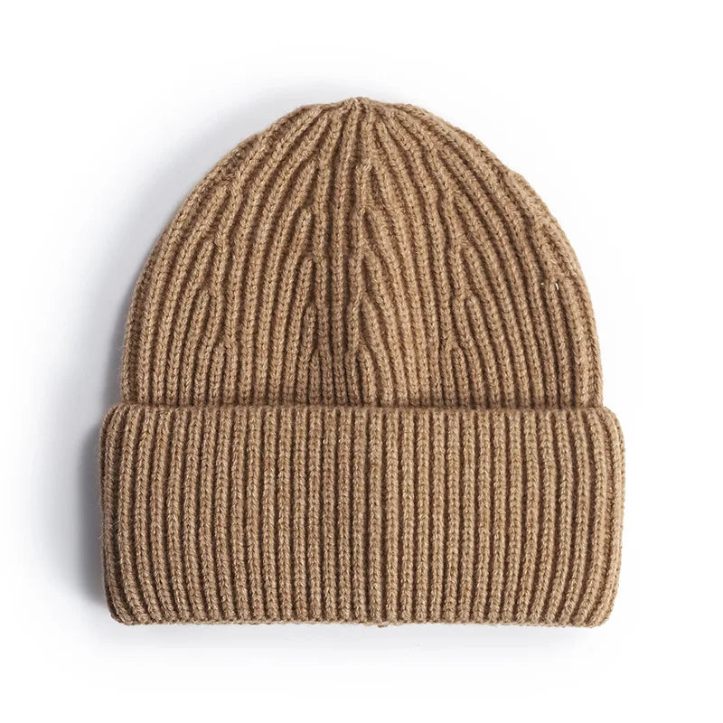 Sewingman Classic Basic Design Wholesale Knitted Hat Ribbed Beanies With Logo