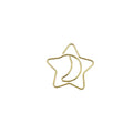 30pcs/box Creative Cute Star Moon Shaped Paper Clip Gold Plating Girl Hand Account Decorated Bookmark Clip