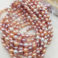 AAA Wholesale Price AK Pearl 1 Sale Natural Small Size  Baroque Freshwater Drop Shape Pearl Strand Mix Color for Jewelry Making
