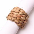 Napkin Rings Natural Water Hyacinth Handmade Farmhouse Napkin Ring for Christmas Party Wedding Table Decoration Supplies