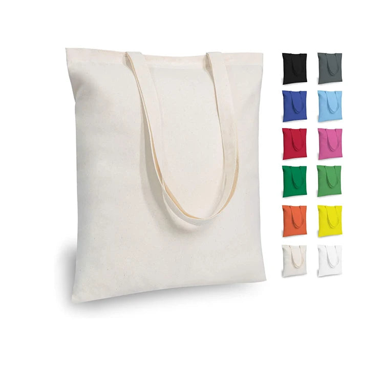 Customize Promotional Reusable Handle Eco Canvas Tote Cotton Bag With Custom Printed logo