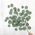 Faux Flowers Supplies Real Touch Leaf Branch Artificial Eucalyptus Stem Bouquet Greenery Silk Graduation Christmas