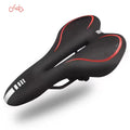 Waterproof PU Leather Bicycle Saddle Comfortable Shock Absorbing Foam Sponge Ventilation for Road Racing Mountain Biking