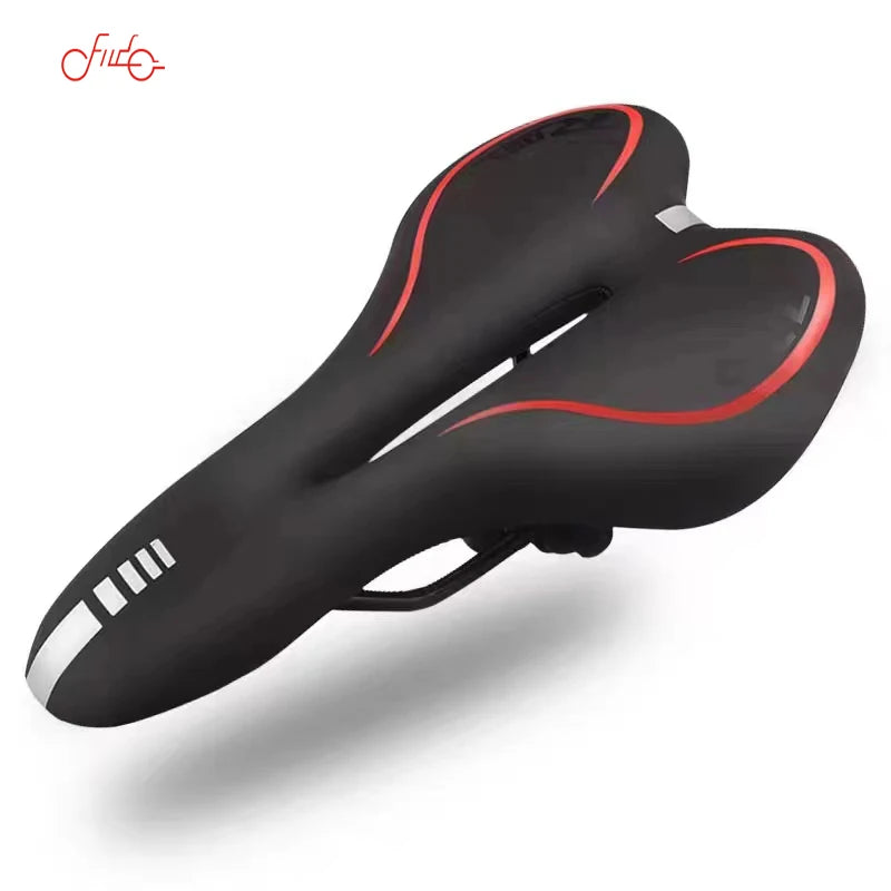 Waterproof PU Leather Bicycle Saddle Comfortable Shock Absorbing Foam Sponge Ventilation for Road Racing Mountain Biking