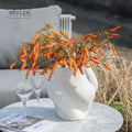 Merlin Living 3D Printing Vase White Ceramic Vase Snow Mountain Cliff Curved Crafts Flower Vase Chaozhou Ceramic Factory OEMODM