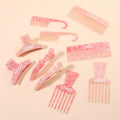 MiDairy pink Elegant Claw Clips Custom logo Hair Clips Combs Afro Pick for Women Girls222008-222012