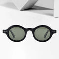 Competitive Price Round Retro Moda Sunglasses for Men Unisex Black Acetate Polarized Gafas De Sol Green Transparent Tac Lenses