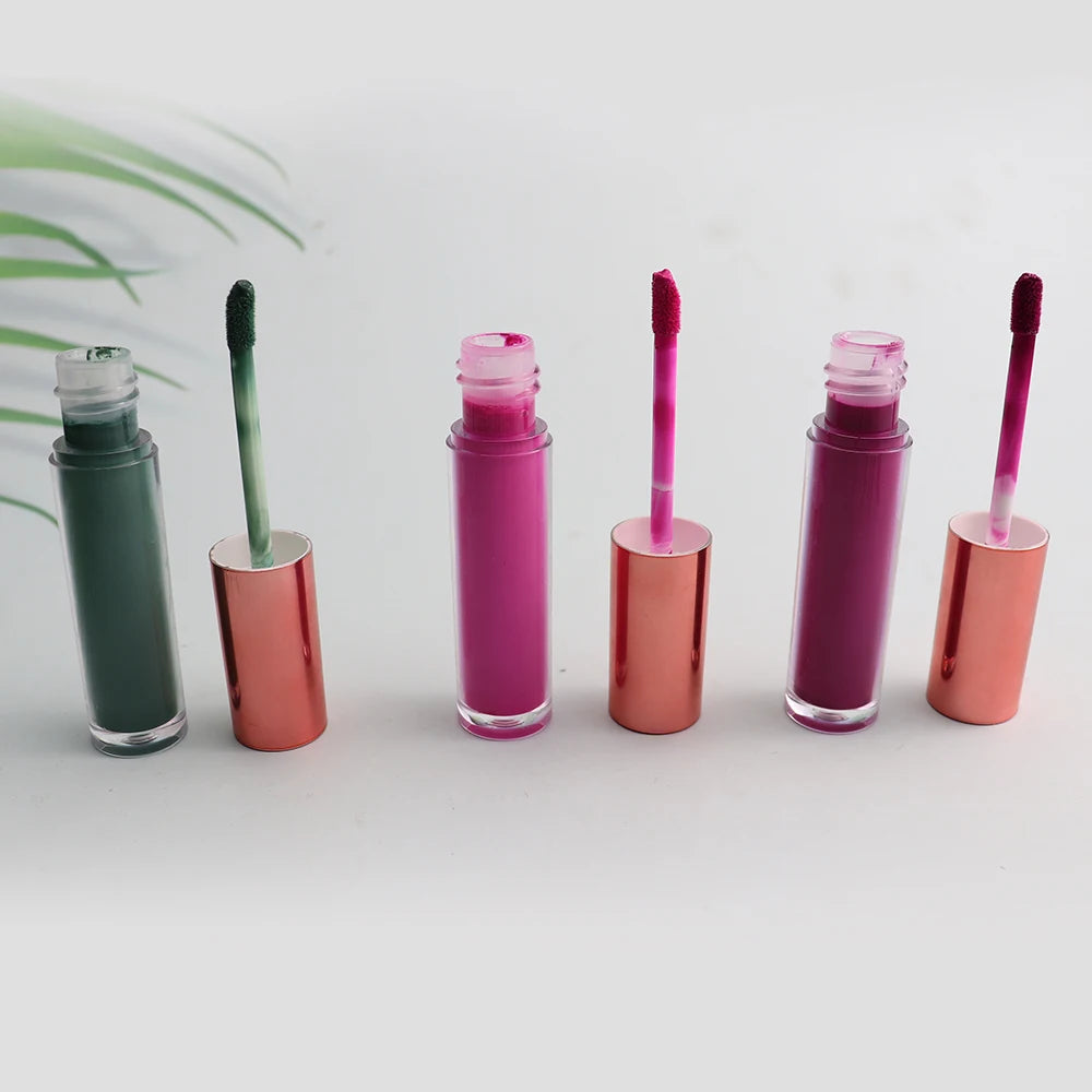 Factory Wholesale High Pigment Matte Lip Gloss 10ml Tube Custom Logo Waterproof Mineral Based
