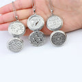 Holds Pictures Custom Name Date Text Diy Family Lover Jewelry Gift Silver Stainless Steel Photo Frame Pendant Locket Necklace