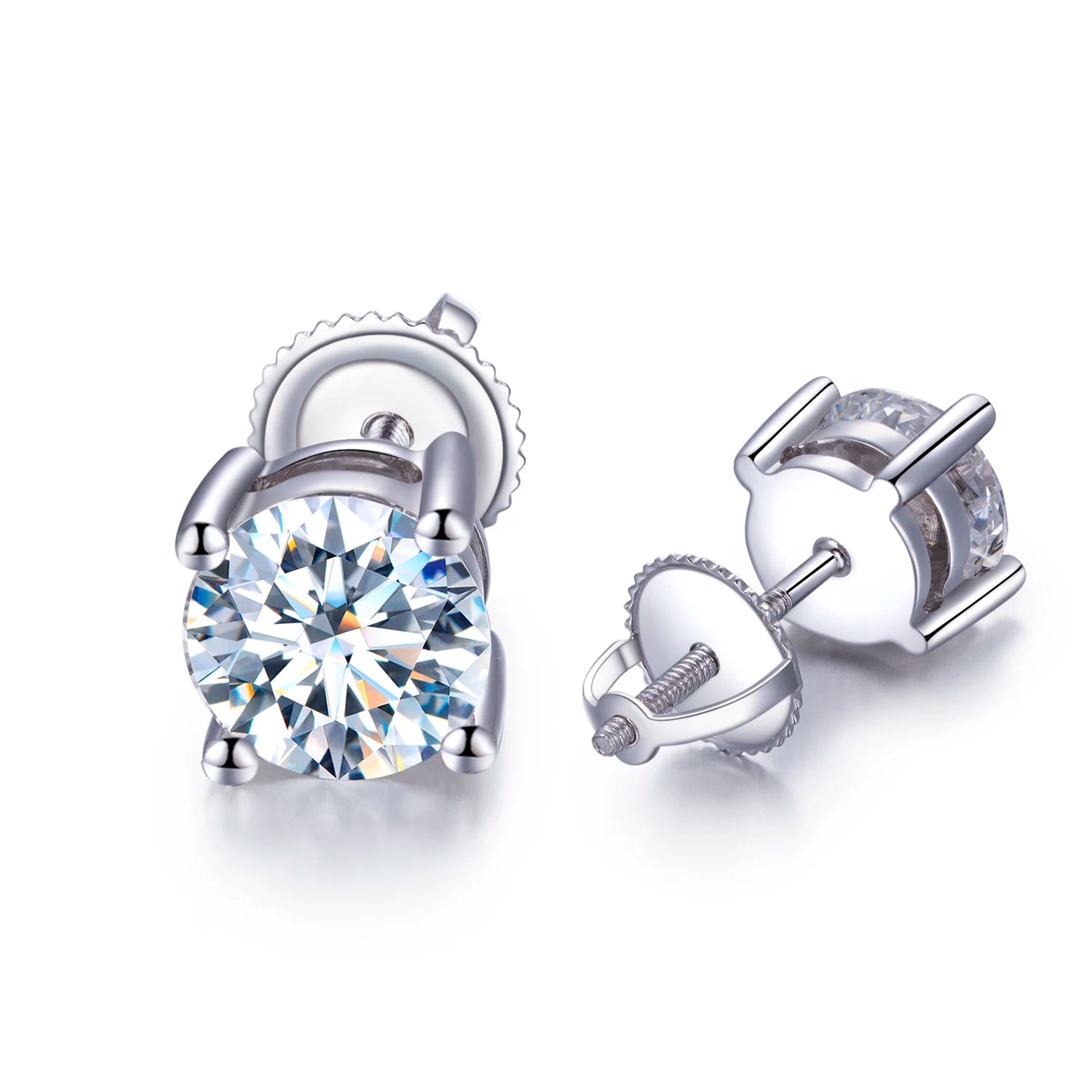 Messi Jewelry MSE-329 IGI Certificate PT950 10K 14k 18k With 1ct Lab Grown Diamond Stud Earrings