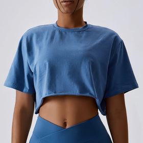 New Summer Plus Size Womens Clothing Cotton T Shirt Crop Top T Shirts for Women