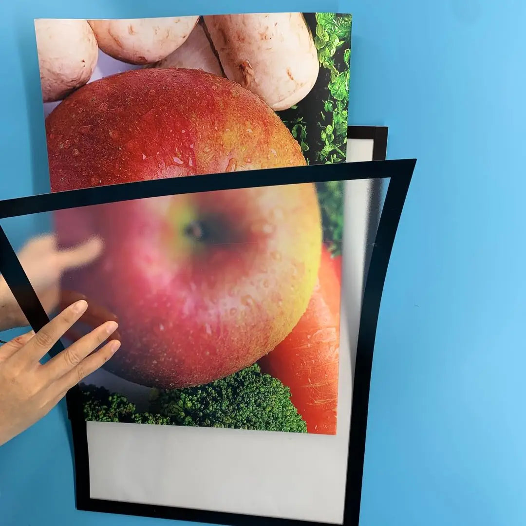 Wall Mount Self-adhesive Magnetic Pvc Display Photo Certificate Document Frame Magnetic Frame