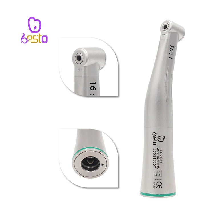 Dentist 16:1 Handpiece Fiber Optic Contra Angle  Low Speed Air Turbine Tips Endo Handpiece