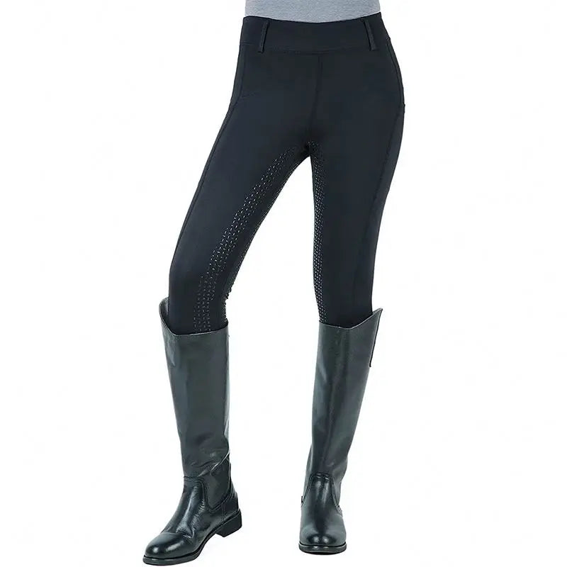 Hot Selling Custom jockey Pants Women's Elastic Tight Side Pockets Silicone Anti-skid Breathable Stitching Equestrian Sportswear