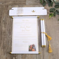 Customized Shimmer Scroll Wedding Invitations Party Invitation Gift with Personal Photo