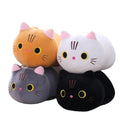10 Inch Cartoon Cat Plush Animal Cute Round Eyes Black Cat Plush Pillow with Long Body and Round Eyes