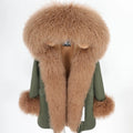 Hot Sale New Winter Fashion Mongolia Woven Wool Long Plus Size Ladies Natural Fur Coat Casual Women Parka