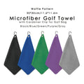 Personalized Microfiber Waffle Blank Blue Grey Waffle Golf Towel