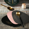 RTS Colorful Leather Coaster Tea Coffee Cup Mat Desktop Decor Drink Holder Desk Pad Placemat for Home Decor