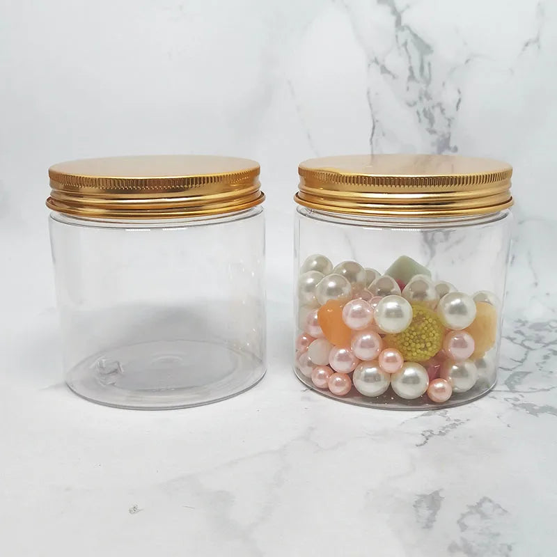 Food Grade Cream Jar Cosmetic clear Round Pet Plastic Ice Cream Jar with Screw Top Lids and for Cosmetic Cream Body Butter