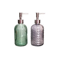 Elegant 400ml Colored Glass Eco-Friendly Soap Dispenser for Bathrooms Silver Pump Custom Colors Logo Classic Modern Art Unique