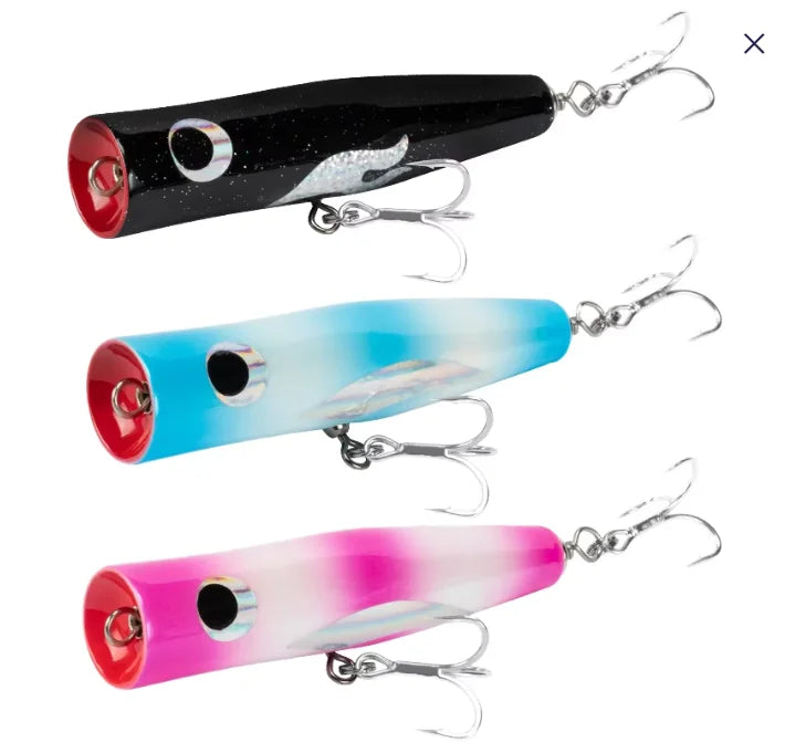 15cm(5.9in) 65g Saltwater Wooden Trolling Popper Fishing Lure with  3 Colors