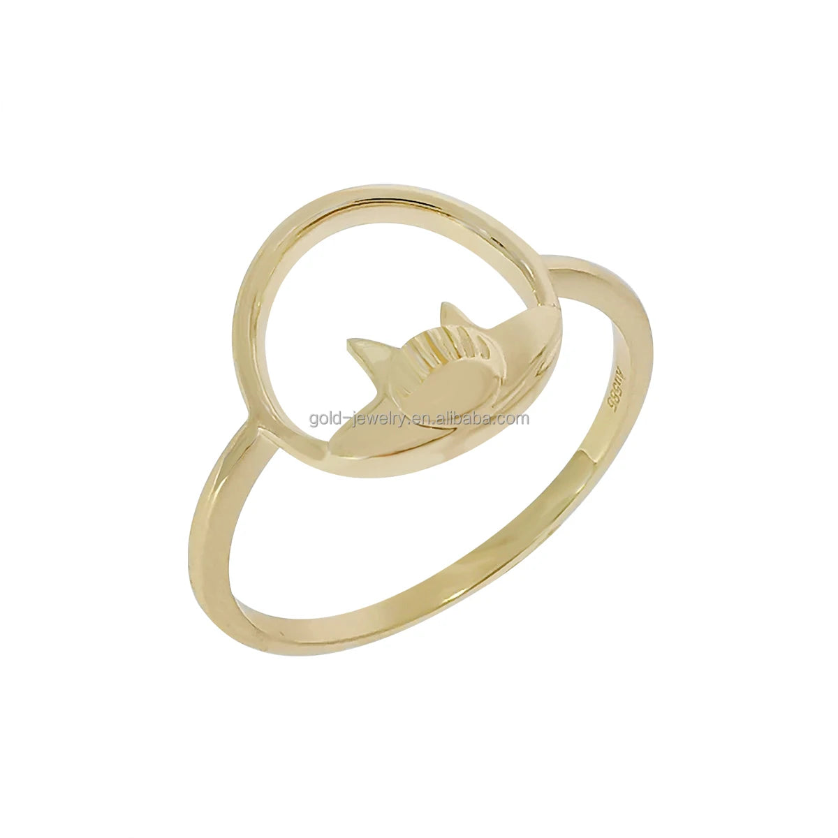 Pure Gold Rings 14k Solid Yellow Gold Ring Trendy Fine Jewelry Custom Design Good Quality and Lower Price Ring