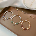 Baroque Mixed Pearl Chain & Link Bracelet French Style Women's Anniversary Korean Version Simple Fish Tail Student Jewelry