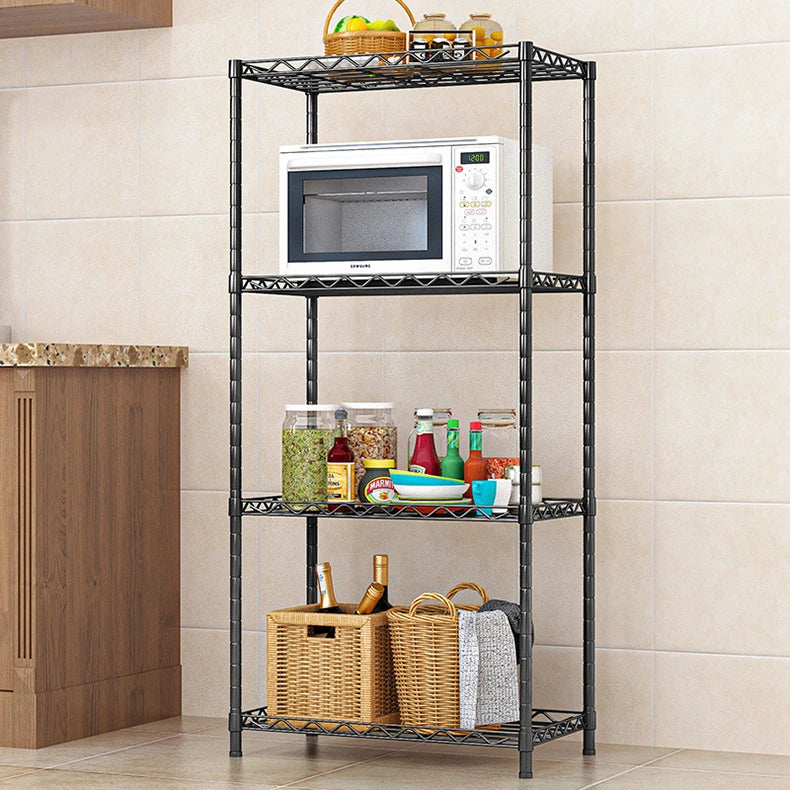 Sundries Rack Organizer 4 Tier Microwave Oven Storage Rack Extendable Microwave Rack Oven Shelf