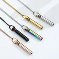 New Fashion Stainless Steel rainbow Breathing Calming Relief Meditation Anxiety Necklace