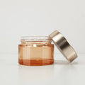 Manufacturer Selling Luxury 5G-100g Cream pink Cosmetic Jar Glass with Rose Gold Lid
