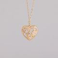 Brass Plated Gold Hollow Heart Necklace Manufacturers Wholesale Collarbone Chain Austrian High-grade Zirconia Pendant Necklace