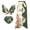 Printed 3 Piece Set Women Swimwear Butterfly-type Strap Beach Wear Vacation Bikini Swimwear Women