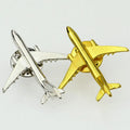 Fashion Business Gifts Logo Airplane Pins Badge Jewelry Brooch Pin Custom Metal Sliver Gold Plated Aircraft Lapel Pin Badge