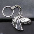 WYSIWYG 52x51mm Antique Silver Plated Antique Bronze Plated Zinc Alloy Big Horse Head Keychain for Gift P2-ABD-C10289