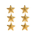 BJG0268E Custom 18K Gold Plated Star Stainless Steel Hoop Earrings Trendy Unisex Simple Design Wholesale Bulk