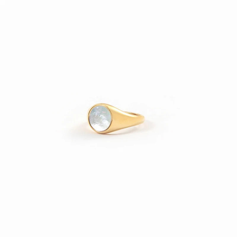 Waterproof & Tarnish Free Elegant  Stainless Steel Gold Ring Trendy Jewelry 18k Gold Plated Jewelry