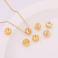 Alloy Genuine Gold Plated Fastening DIY Minimalist Beads for Necklace Bracelet Jewelry Beads Hollow Pattern Scattered Beads