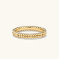 LOZRUNVE Jewellery Wholesale Dainty Silver 925 Double Beaded Band Stacking Ring