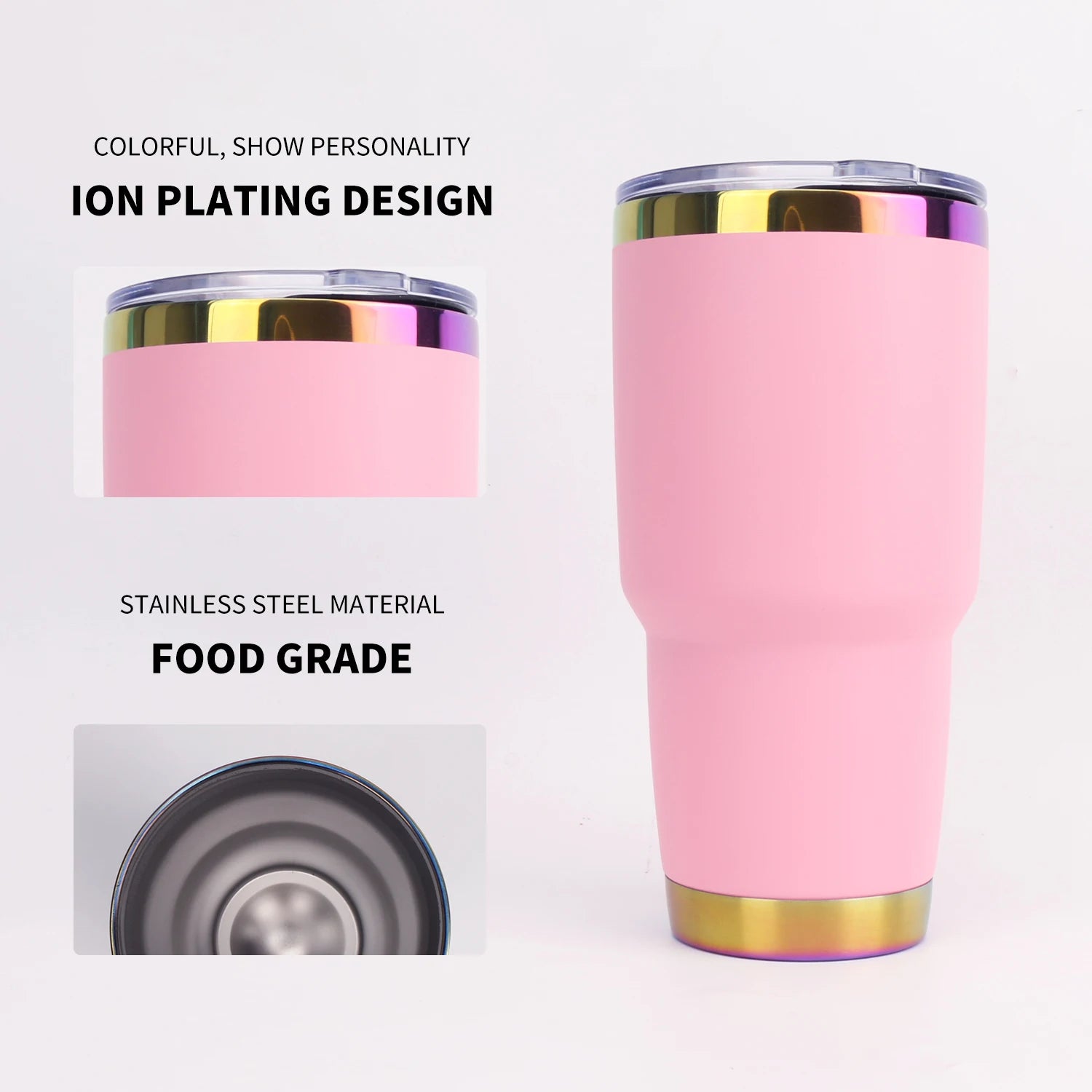 ODM 30oz Stainless Steel Tumbler Insulated Coffee Cup Thermos Water Bottle for Beer Coffee Mug Leakproof Lid Flask