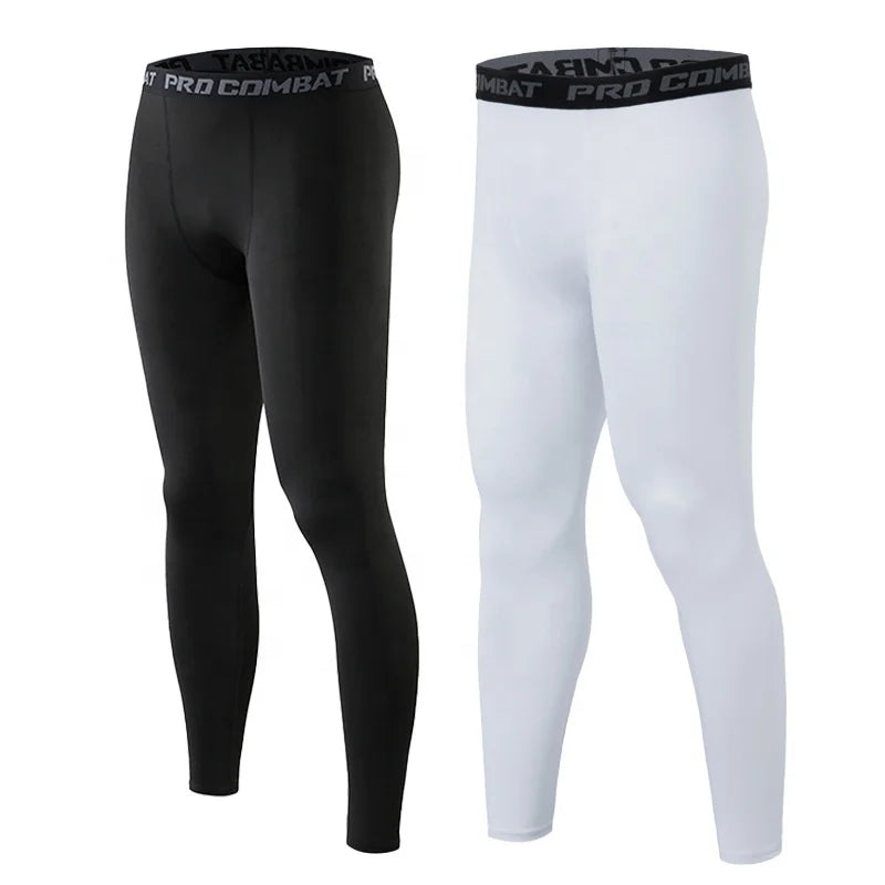 Men's Ankle Length Four-way Stretch Breathable Moisture Wicking Compression Pants Fitness Quick Dry Leggings