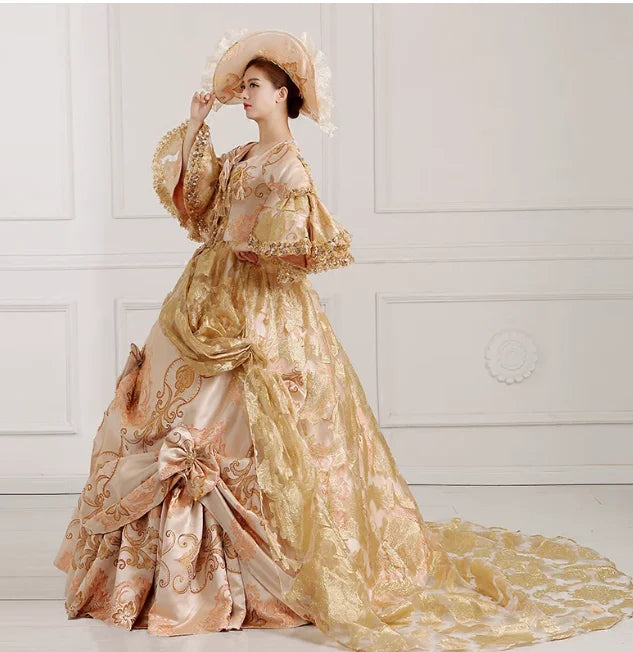 1pc Custom Made  Victorian Medieval Renaissance Costume Dress Marie Antoinette Theater Gown New