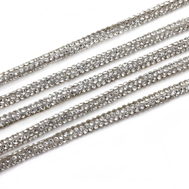 Hot Sale Rhinestone Drawstring for Hoodie Multiple Colors Rhinestone Hoodie Strings Rhinestone Rope